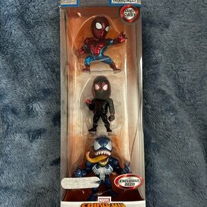 Marvel Spider-Man Die-Cast Action Figures - Red, Black, Blue